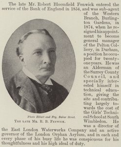 De overleden Mr R B Fenwick door English Photographer
