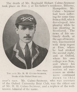 De overleden Mr R H Culme-Seymour, Slagman van de Oxford Boot 1901 door English Photographer