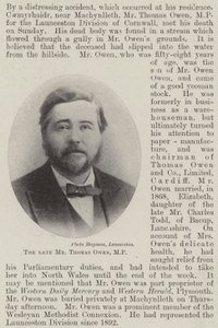 De overleden Mr Thomas Owen, MP