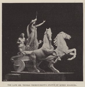 Het standbeeld van koningin Boadicea door de overleden Mr Thomas Thornycroft