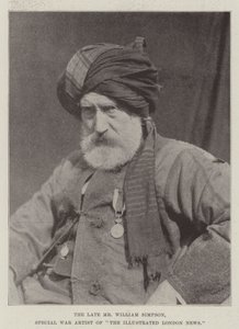 De overleden Mr William Simpson, Speciale Oorlogskunstenaar van The Illustrated London News