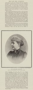 De overleden Mrs. Harrison, vrouw van de president van de Verenigde Staten door English Photographer