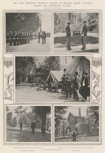 De overleden President McKinley, Scènes bij Milburn House, Buffalo, tijdens de Ziekte van de President door English Photographer