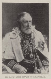 De overleden Prins Edward van Saksen-Weimar
