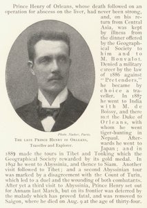 De overleden Prins Hendrik van Orléans, Reiziger en Ontdekkingsreiziger door English Photographer