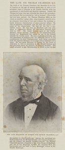 De overleden Recorder van Londen, Sir Thomas Chambers, QC