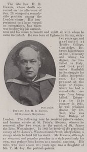 De overleden eerwaarde H R Haweis, van St James