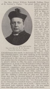 De overleden dominee R W R Dolling, pastoor van St Saviours, Poplar door English Photographer