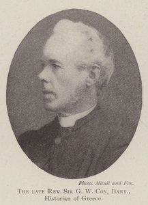 De wijlen Eerwaarde Sir G W Cox, Baronet, Historicus van Griekenland door English Photographer