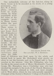 De overleden dominee W J Humphrey door English Photographer
