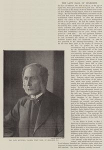 De overleden Roundell Palmer, Eerste Graaf van Selborne, PC door English Photographer