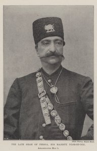 De overleden sjah van Perzië, Zijne Majesteit Nasr-ed-Din, vermoord op 1 mei door English Photographer