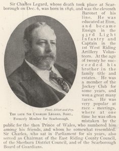 De overleden Sir Charles Legard, baronet, voormalig lid voor Scarborough door English Photographer