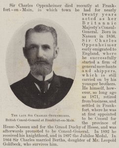 De overleden Sir Charles Oppenheimer, Brits consul-generaal in Frankfurt am Main door English Photographer