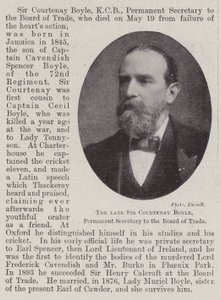 De overleden Sir Courtenay Boyle, permanent secretaris van de Board of Trade door English Photographer