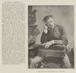 De wijlen Sir Edgar Boehm, RA, beeldhouwer door English Photographer