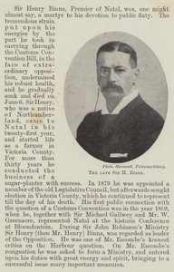De overleden Sir H Binns door English Photographer