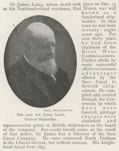 Wijlen Sir James Laing, Eminent Scheepsbouwer door English Photographer