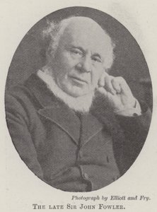 De overleden Sir John Fowler door English Photographer