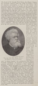 De overleden Sir Noel Paton, RSA, de schilder van Zijne Majesteit voor Schotland door English Photographer