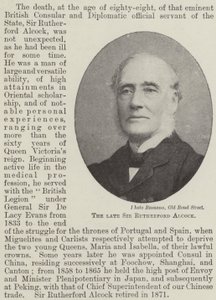 De wijlen Sir Rutherford Alcock door English Photographer