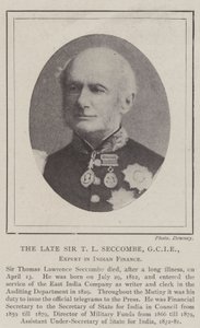 De overleden Sir T L Seccombe, GCIE, expert in Indiase financiën door English Photographer