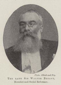 De overleden Sir Walter Besant, Romanschrijver en Sociaal Hervormer door English Photographer
