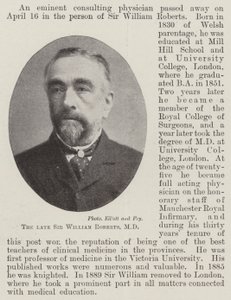 De overleden Sir William Roberts, MD door English Photographer