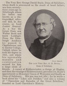 Wijlen Zeer Eerwaarde G D Boyle, Decaan van Salisbury door English Photographer