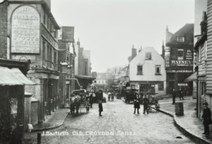 Three Tuns Old Kings Head, Surrey Street, Croydon: algemeen uitzicht, 1885 door English Photographer