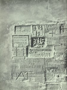 Tower of London, Tower Hill: inscripties in Beauchamp Tower, 1899