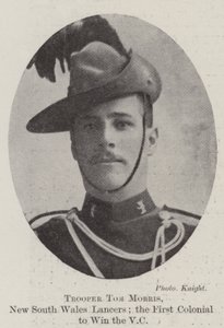 Soldaat Tom Morris, New South Wales Lancers; de eerste kolonist die het VC won