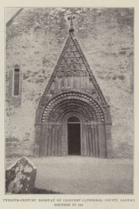 Twaalfde-eeuwse Deur van de Clonfert Kathedraal, County Galway, gesticht in 558 door English Photographer