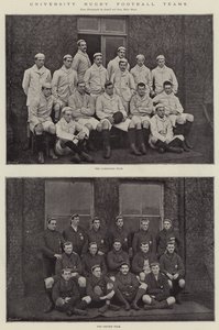 Universitaire rugbyteams door English Photographer