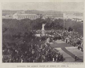 Onthulling van het standbeeld van de koningin in Durban op 19 april door English Photographer
