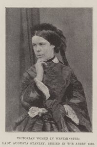 Victoriaanse vrouwen in Westminster, Lady Augusta Stanley, begraven in de abdij 1876 door English Photographer