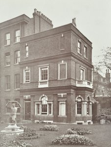 Uitzicht op Clements Inn Garden House, 1885