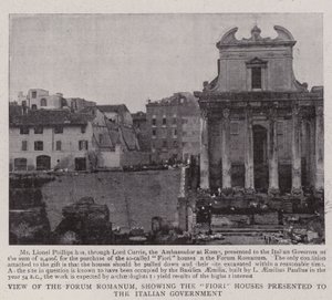 Uitzicht op het Forum Romanum, met de Fiori-huizen gepresenteerd aan de Italiaanse regering door English Photographer