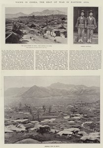 Beelden in Korea, het oorlogsgebied in Oost-Azië