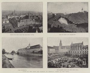 Bezoek van de tsaar en tsarina aan Breslau, uitzichten van de stad door English Photographer