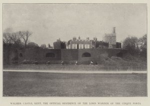 Walmer Castle, Kent, de officiële residentie van de Lord Warden van de Cinque Ports