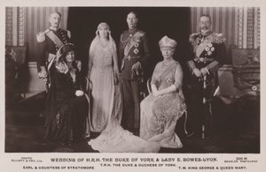 Huwelijk van ZKH de Hertog van York en Lady E Bowes-Lyon door English Photographer