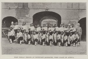 West-Indische Troepen in Bathurst Barracks, Westkust van Afrika