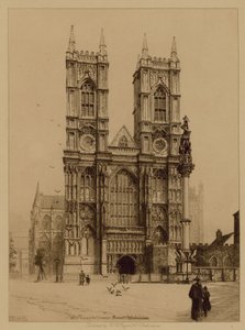 West Tower en Krim-monument bij Westminster Abbey door English Photographer