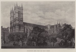 Westminster Abbey, vanuit de tuin van de deken