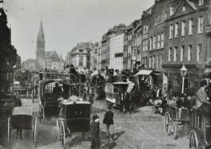 Whitechapel High Street, kijkend naar het oosten, 1890