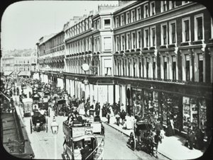 Whiteleys, Westbourne Grove, Westminster LB: kijkend naar het westen, 1895