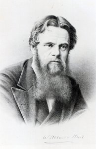 William Holman Hunt, gravure naar een foto, ca. 1865 door English Photographer