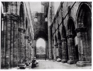 Bezoekers van Kirkstall Abbey
