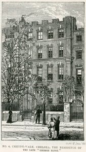 4 Cheyne Walk, Chelsea, de residentie van wijlen George Eliot door English School